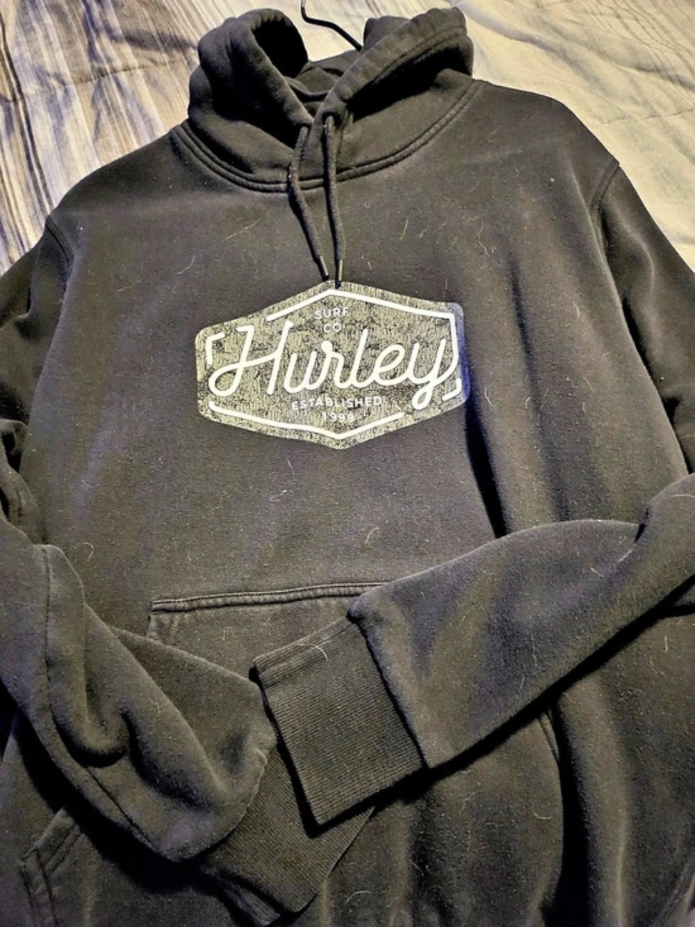 Hurley Surf Co Hexagon Graphic Pullover Hoodie Black XL